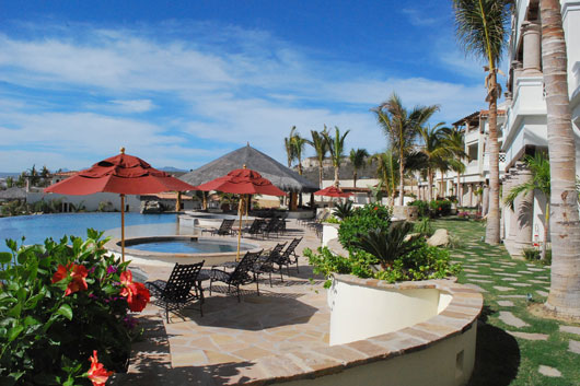 Pool area at El Encanto Condos in San Jose del Cabo
